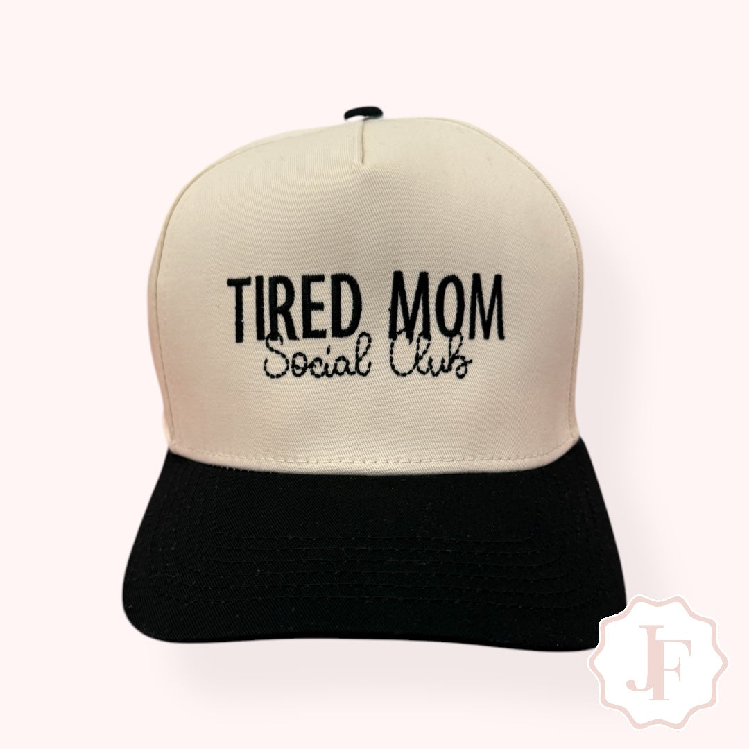 Tired mom club cap