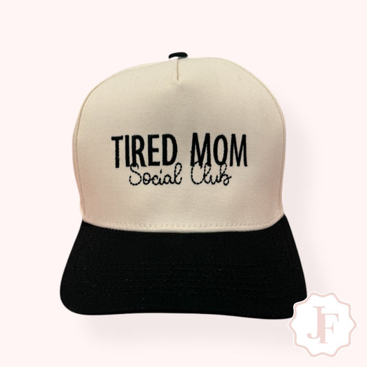 Tired mom club cap
