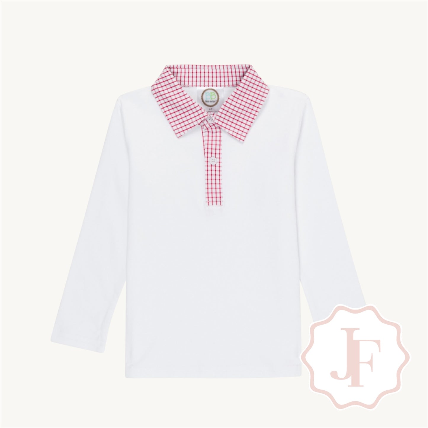 Toddler Long Sleeve Polo with Dino Design