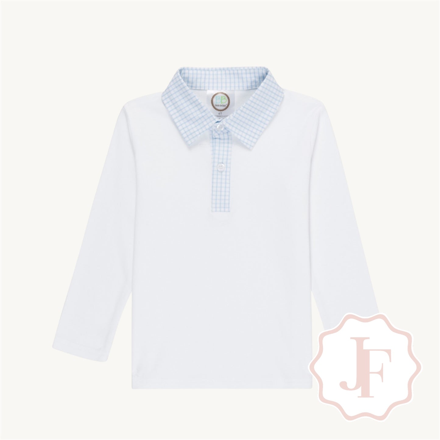 Toddler Long Sleeve Polo with Dino Design